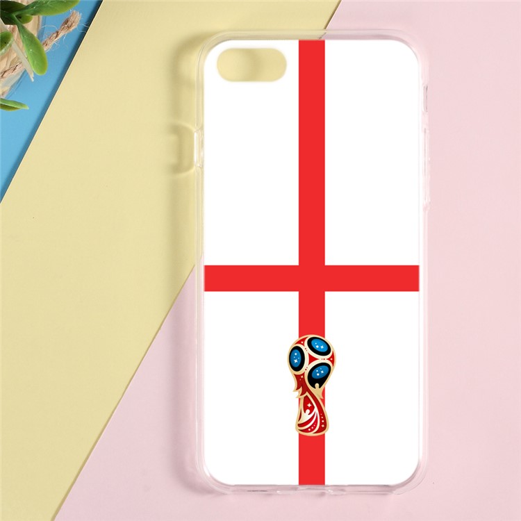 

FIFA World Cup Theme Pattern Printing Soft TPU Phone Accessory Shell for iPhone 8/7 4.7 inch - St Georges Cross, iPhone 8
