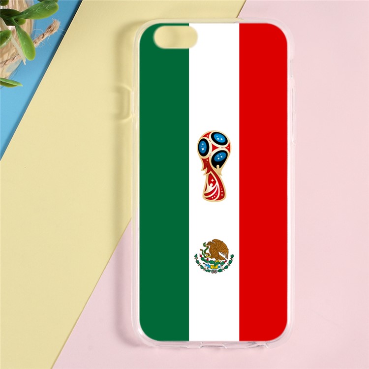 Pattern Printing 2018 World Cup Series TPU Mobile Case for iPhone 6s / 6 4.7-inch - Mexican Flag-1