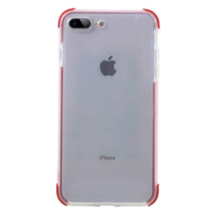 Bi-color Shock-proof TPU Back Phone Case for iPhone 8 Plus / 7 Plus - Red-2