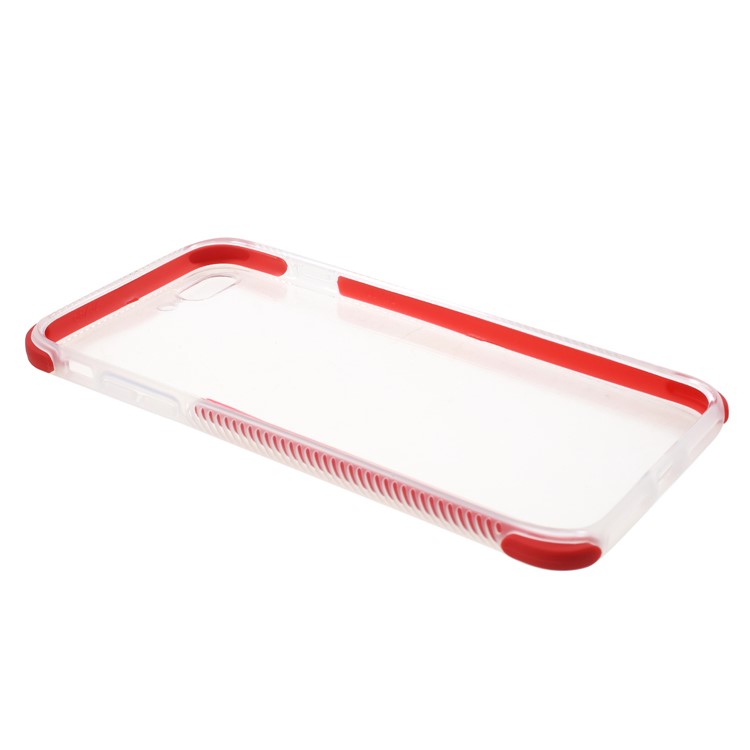 Bi-color Shock-proof TPU Back Phone Case for iPhone 8 Plus / 7 Plus - Red-5