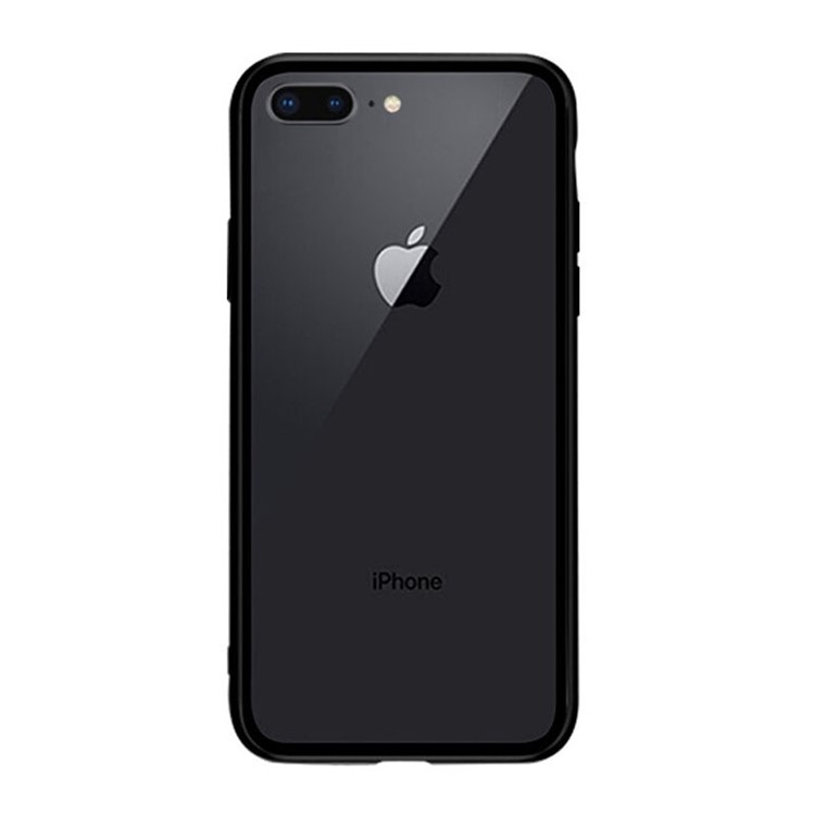 

NXE Прозрачный 9-дюймовый Стекло Назад + TPU Edge Hybrid Shell Для Iphone 8 Plus / 7 Плюс 5,5 Дюймов - Черный, iPhone 8 Plus