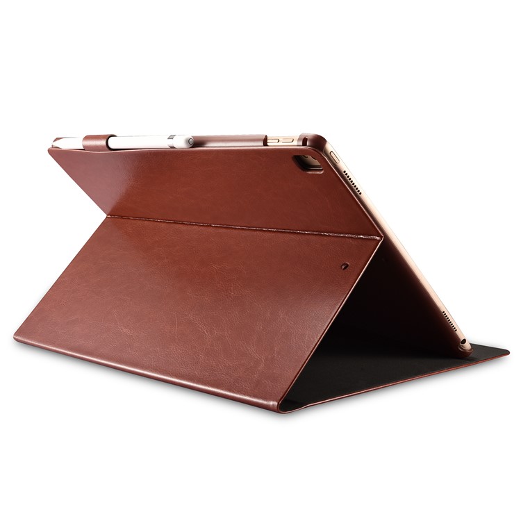 XOOMZ Knight Series Crazy Horse PU Leather Smart Casing for iPad Pro 12.9 (2017) - Coffee-18