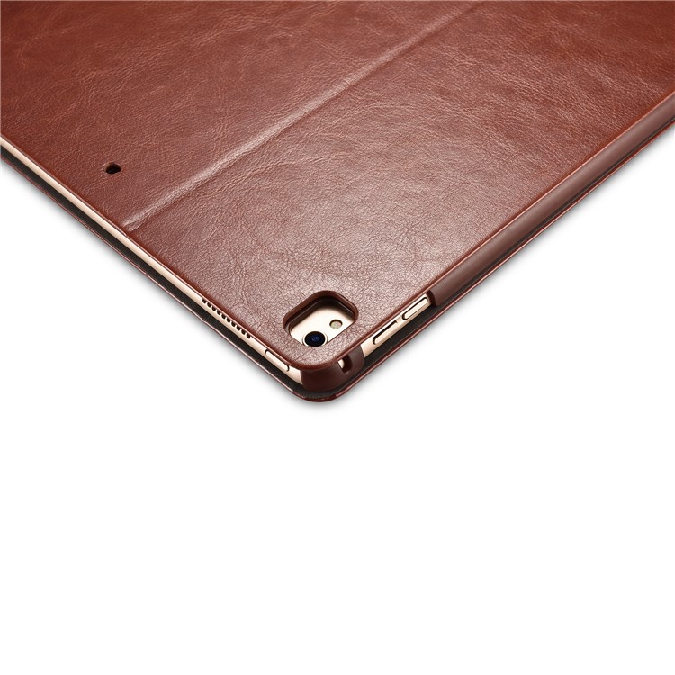 XOOMZ Knight Series Crazy Horse PU Leather Smart Casing for iPad Pro 12.9 (2017) - Coffee-20