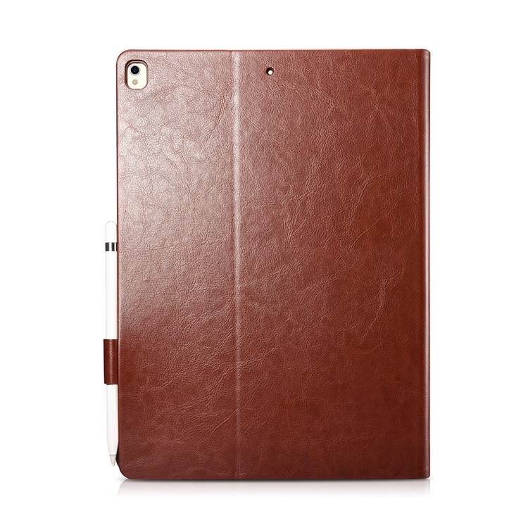XOOMZ Knight Series Crazy Horse PU Leather Smart Casing for iPad Pro 12.9 (2017) - Coffee-5