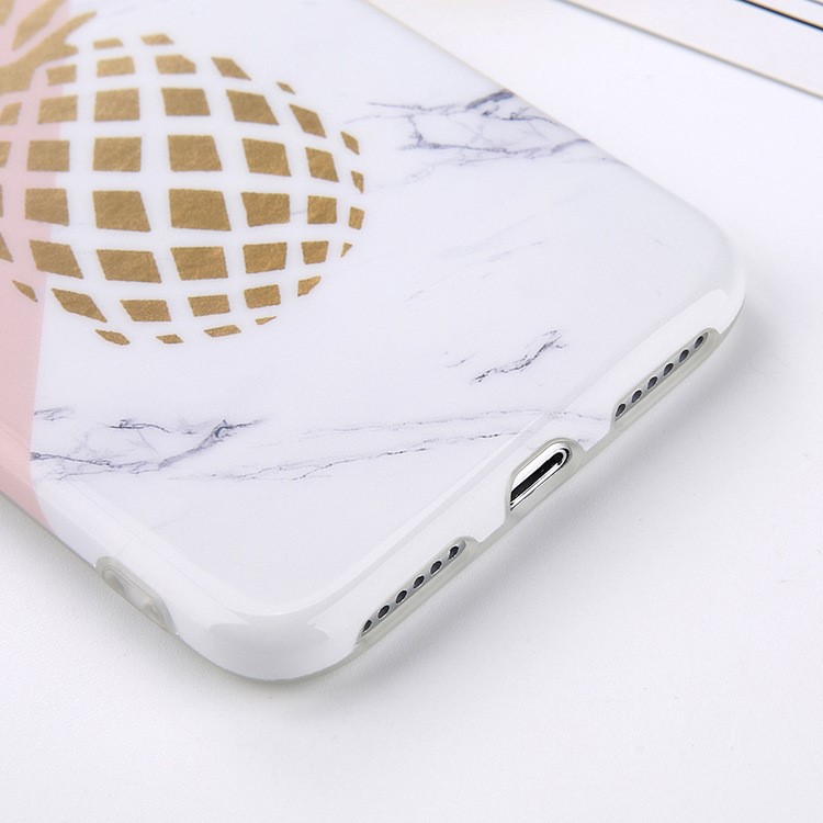 Marble Texture Pineapple Pattern IMD TPU Case for iPhone 8/7-2