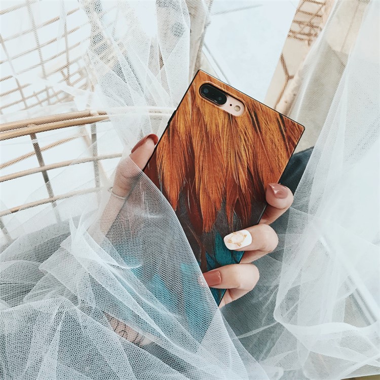 Feather Pattern Printing IMD TPU Shell Case for iPhone 8 Plus / 7 Plus 5.5 inch-2