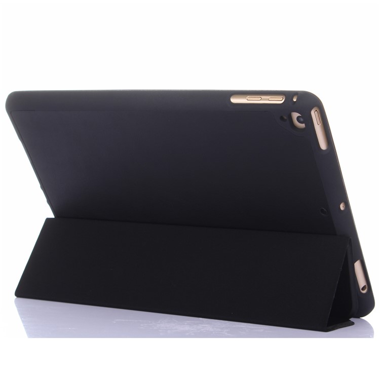 Tri-fold Standplatz-Leder-Tabletten-Kasten Mit Pen Slot Für Ipad 9.7(2018)/9.7(2017)/pro 9,7 Zoll/air 2/air - Schwarz-2