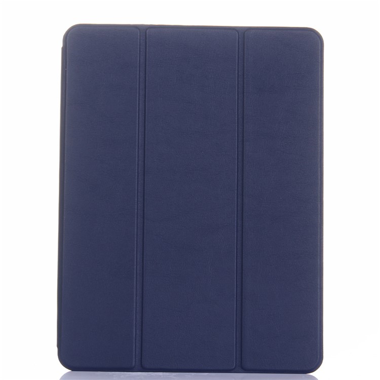 Tri-fold Stand Leather Protective Case with Pen Slot for iPad 9.7 (2018)/9.7 (2017)/Pro 9.7 inch/Air 2/Air - Dark Blue-1