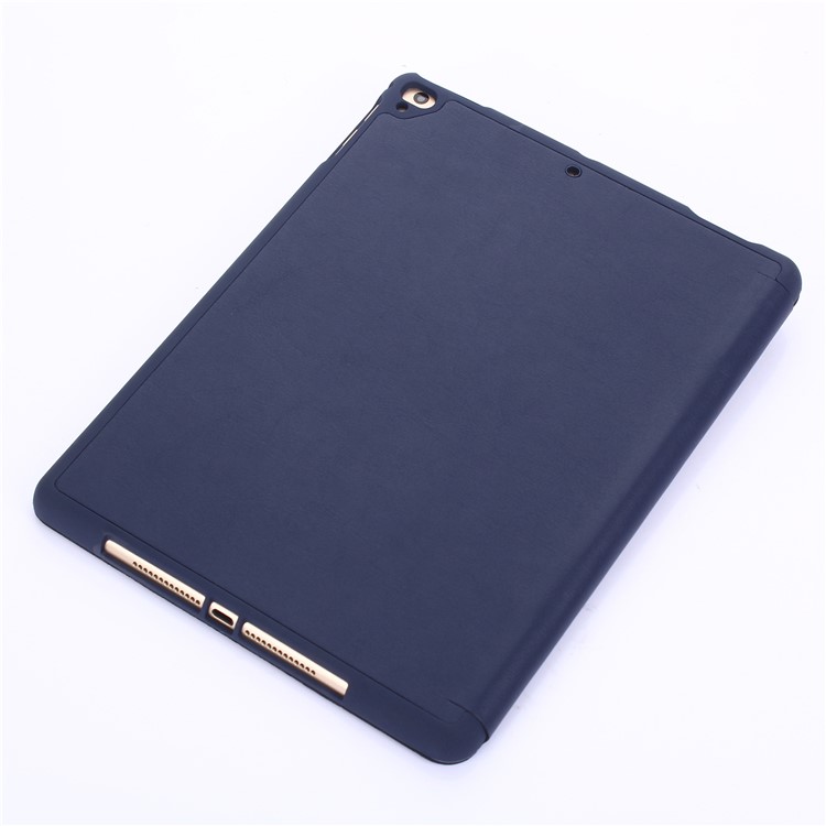 Tri-fold Stand Leather Protective Case with Pen Slot for iPad 9.7 (2018)/9.7 (2017)/Pro 9.7 inch/Air 2/Air - Dark Blue-11