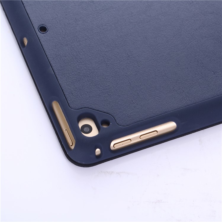 Tri-fold Stand Leather Protective Case with Pen Slot for iPad 9.7 (2018)/9.7 (2017)/Pro 9.7 inch/Air 2/Air - Dark Blue-5
