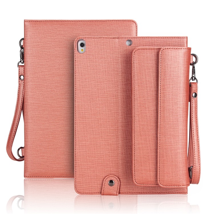 

PU Leather Stand Tablet Cover + Detachable Purse + 2 Straps for iPad Pro 10.5-inch (2017) - Rose Gold
