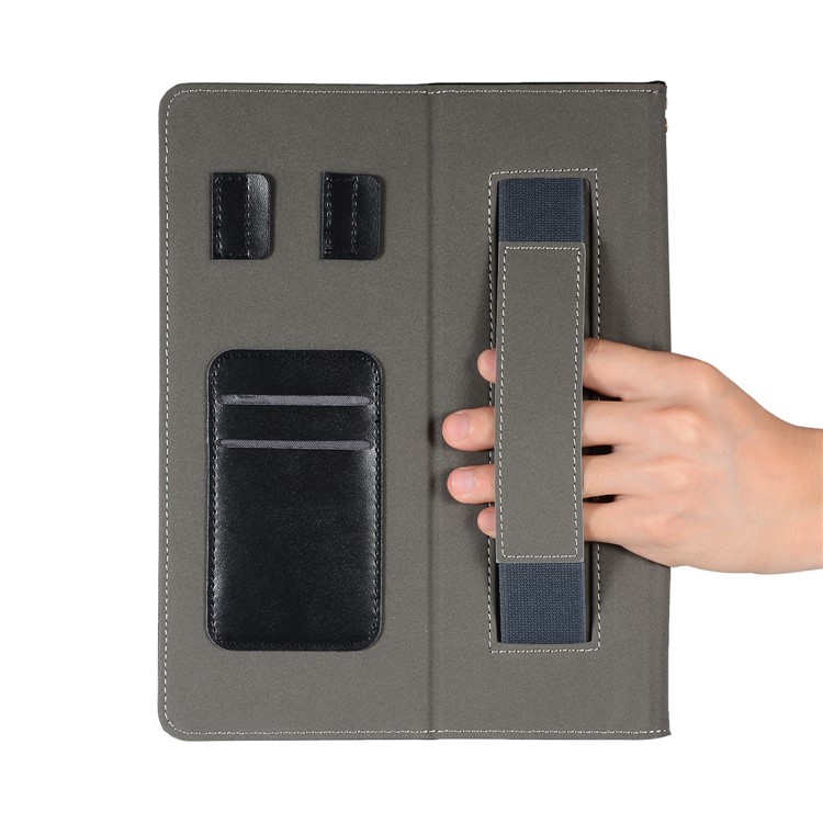 Leather Card Holder Stand Smart Tablet Case with Pen Slot for iPad 9.7-inch (2018)/9.7-inch (2017)/Pro 9.7 inch (2016)/Air 2/Air - Black-12