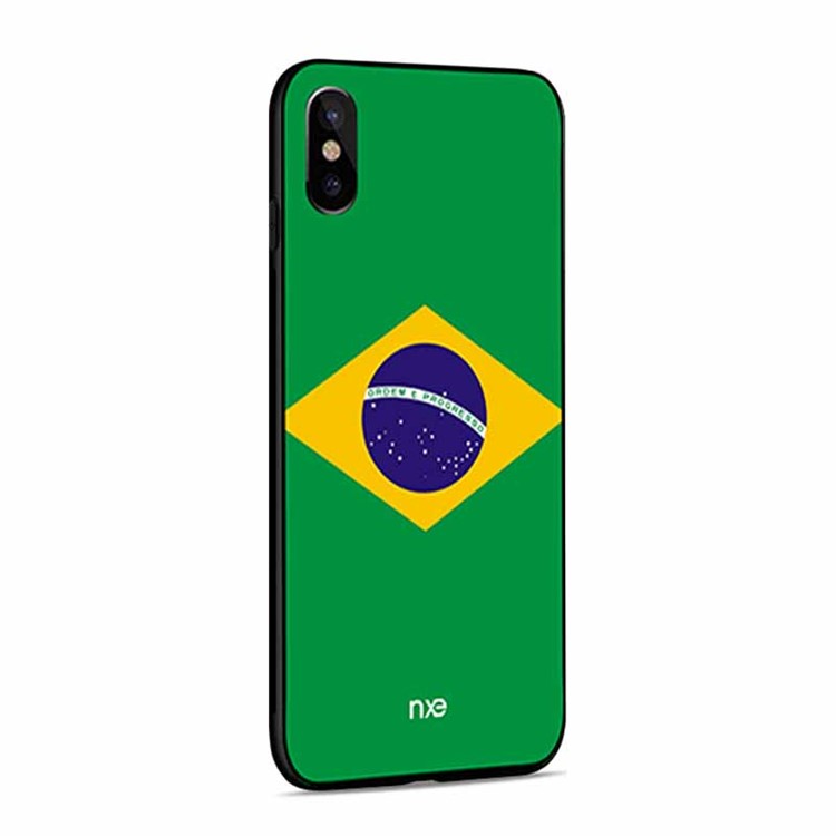NXE 2018 World Cup Flag Pattern TPU Case for iPhone X - Flag of Brazil-4