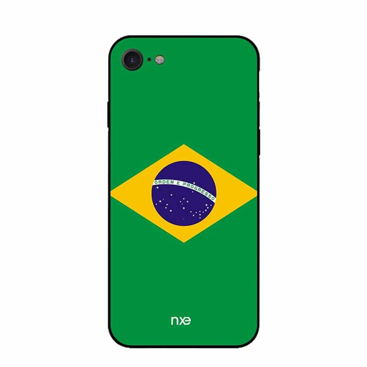 NXE 2018 World Cup Flag Pattern TPU Phone Case for iPhone 8/7 4.7 inch - Flag of Brazil-2