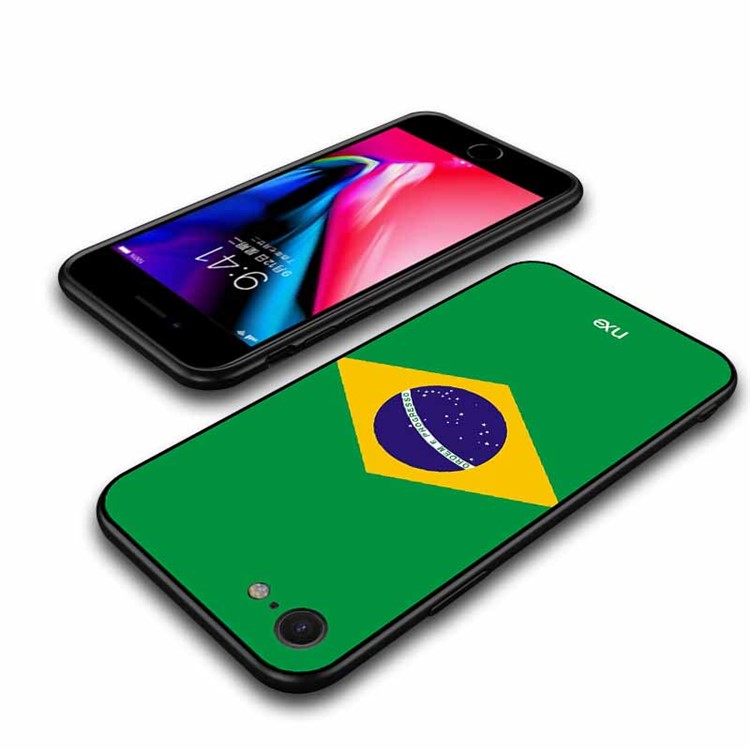 NXE 2018 World Cup Flag Pattern TPU Phone Case for iPhone 8/7 4.7 inch - Flag of Brazil-5