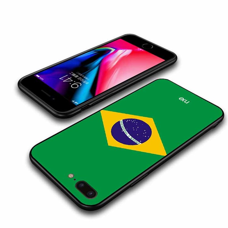 NXE 2018 World Cup Flag Pattern TPU Case for iPhone 8 Plus / 7 Plus - Flag of Brazil-5