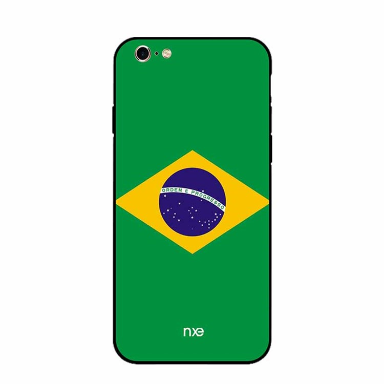 NXE 2018 World Cup Flag Pattern TPU Phone Case for iPhone 6s/6 4.7-inch - Flag of Brazil-2
