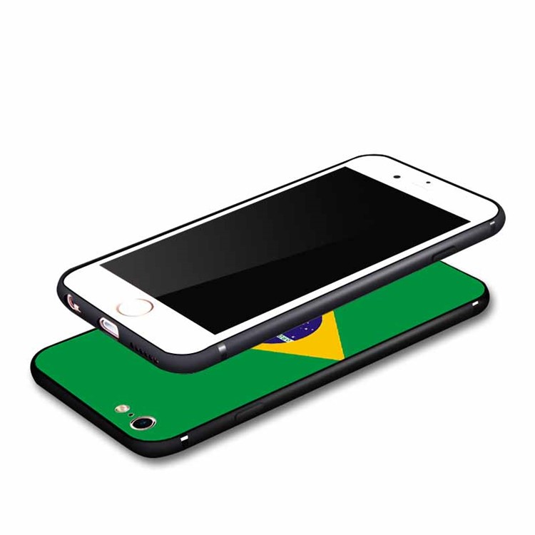 NXE 2018 World Cup Flag Pattern TPU Phone Case for iPhone 6s/6 4.7-inch - Flag of Brazil-4