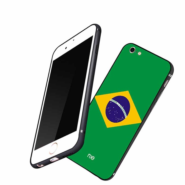 NXE 2018 World Cup Flag Pattern TPU Phone Case for iPhone 6s/6 4.7-inch - Flag of Brazil-5