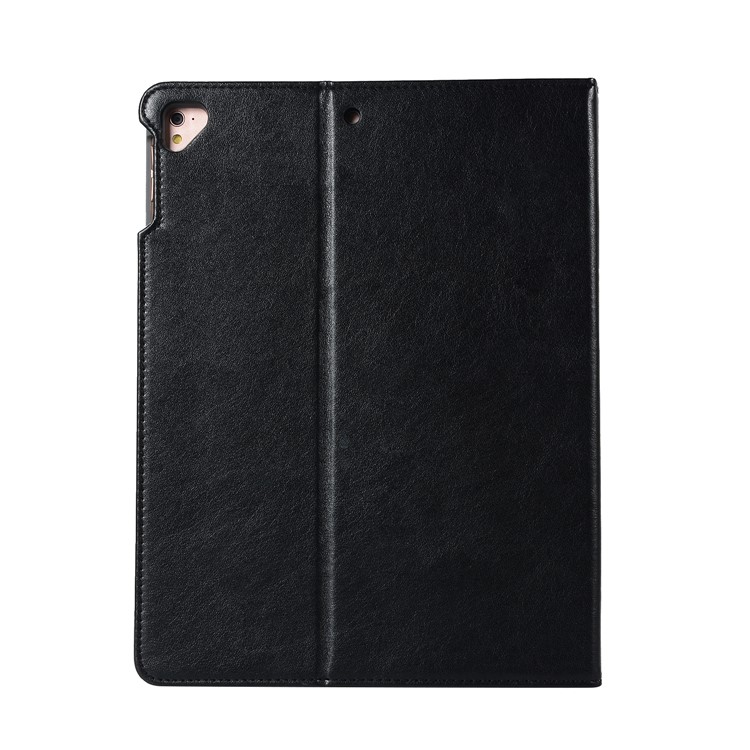Pen Slot Wallet Stand Leather Case with Elastic Hand Strap for iPad 9.7 (2018)/9.7 (2017)/Pro 9.7 inch/Air 2/Air - Black-3
