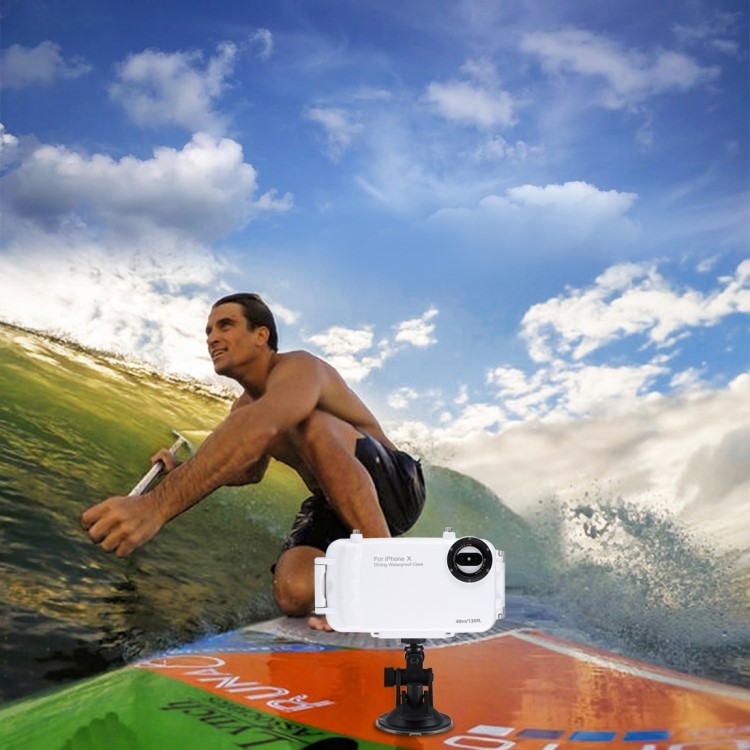 HAWEEL HWL2502 40M Waterproof Snow/Shock/Dirt Proof Shell Case with Camera Lens for iPhone X - White-7