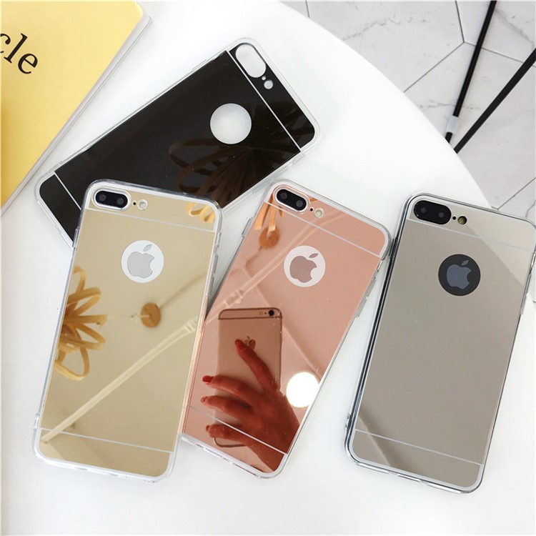 Electroplated Mirror-like TPU Back Case for iPhone 8 Plus / 7 Plus 5.5 inch - Black-4