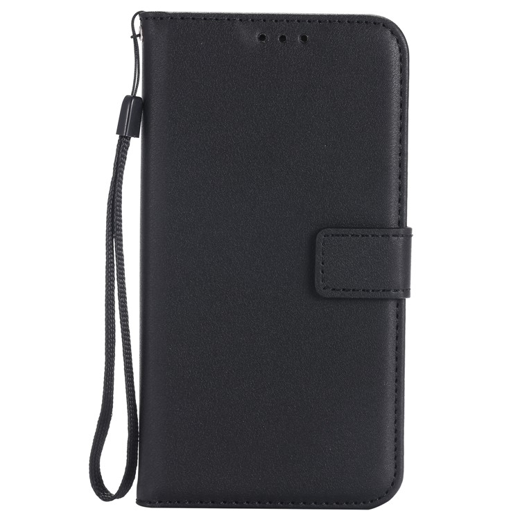 Wallet Stand Magnetic Leather Flip Protective Case with Strap for iPhone X - Black-2