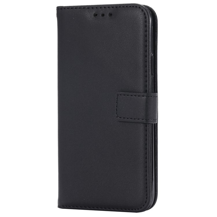 Wallet Stand Magnetic Leather Flip Protective Case with Strap for iPhone X - Black-4