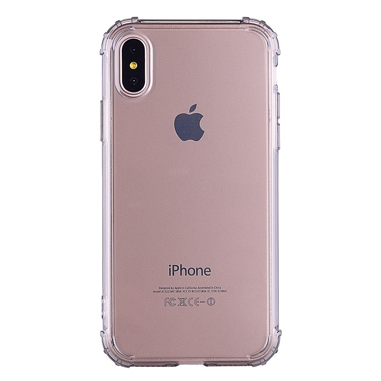 Shockproof TPU Gel Shell for iPhone X(Ten) - Grey-2