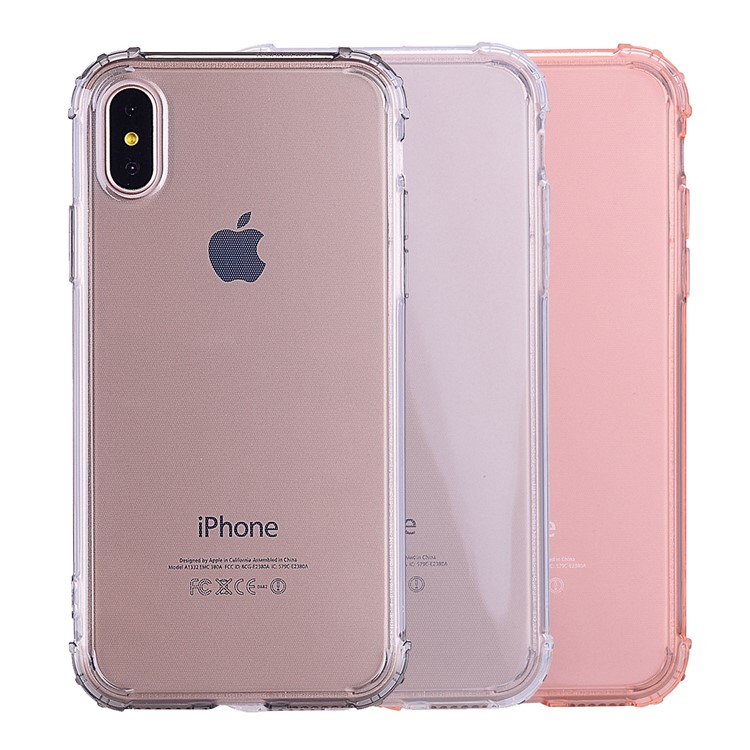 Shockproof TPU Gel Shell for iPhone X(Ten) - Grey-6