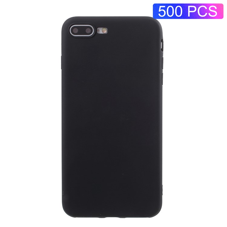 500PCS/Lot Double-sided Matte TPU Case for iPhone 8 Plus / 7 Plus - Black-1