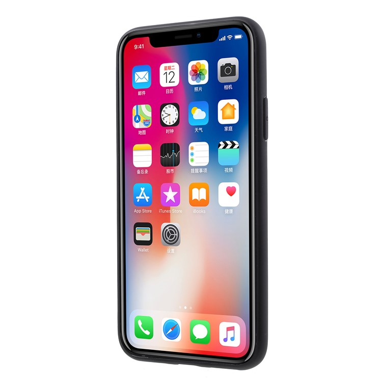 500PCS/Lot Double-sided Matte TPU Cell Phone Case for iPhone X - Black-2