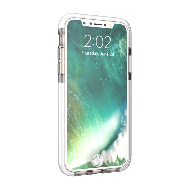3D Diamond Shaped TPU Drop-proof Mobile Case Accessory for iPhone X - White-3