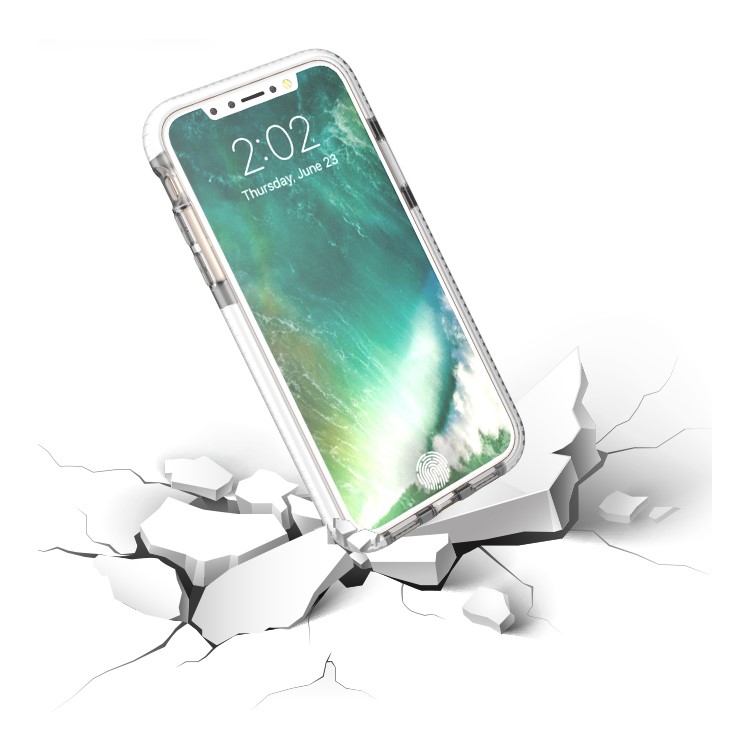 3D Diamond Shaped TPU Drop-proof Mobile Case Accessory for iPhone X - White-4