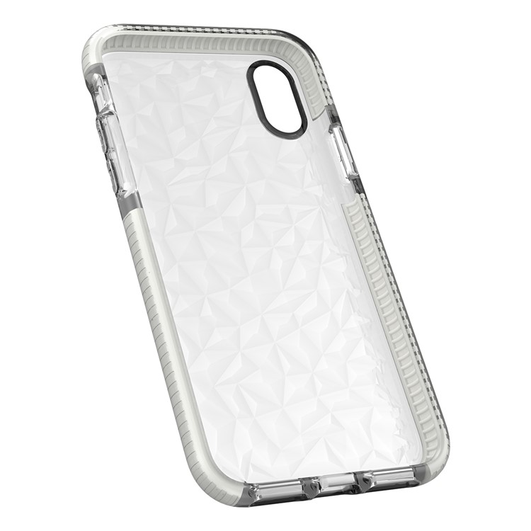 3D Diamond Shaped TPU Drop-proof Mobile Case Accessory for iPhone X - White-5