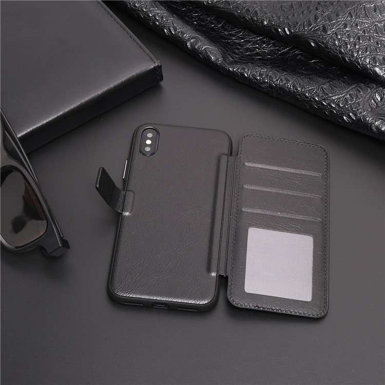 MUSUBO PU Leather TPU Protector Case with Card Slots for iPhone X/10 5.8 inch - Black-10