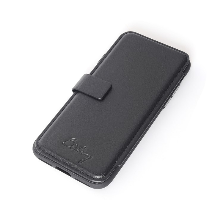 MUSUBO PU Leather TPU Protector Case with Card Slots for iPhone X/10 5.8 inch - Black-4