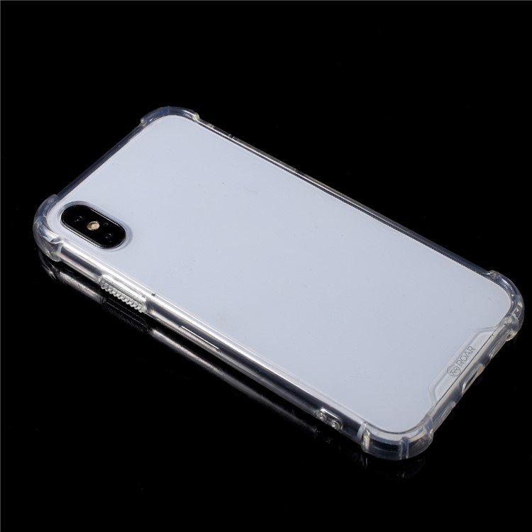 ROAR Shockproof Clear Acrylic Back + TPU Edge Hybrid Case for iPhone X/XS-4