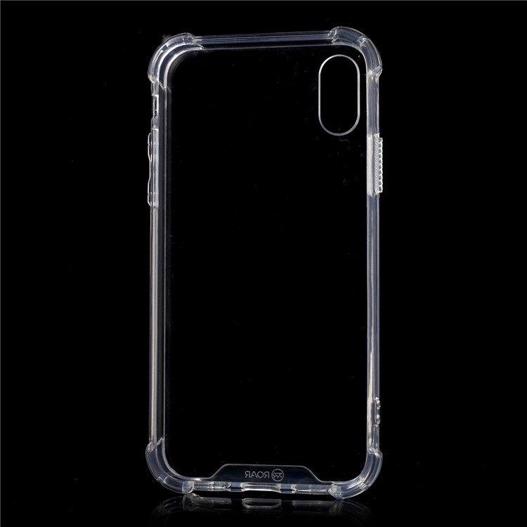ROAR Shockproof Clear Acrylic Back + TPU Edge Hybrid Case for iPhone X/XS-7