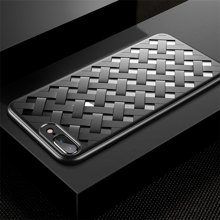 BASEUS Hollow Heat Dissipation Combo PC + TPU Protective Phone Shell for iPhone 8 Plus/7 Plus 5.5 inch - Black-4