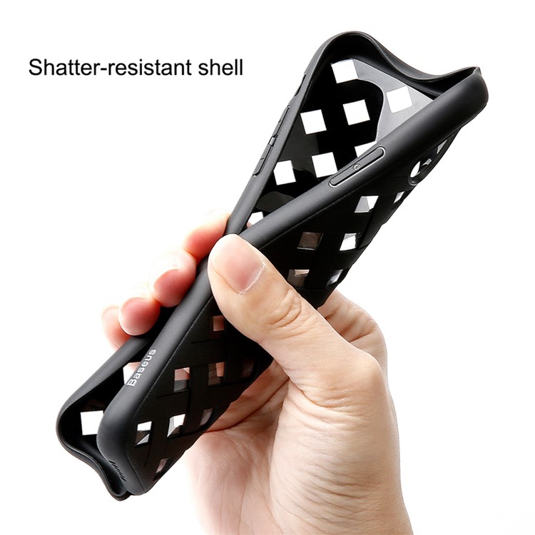 BASEUS Hollow Heat Dissipation Combo PC + TPU Protective Phone Shell for iPhone 8 Plus/7 Plus 5.5 inch - Black-5