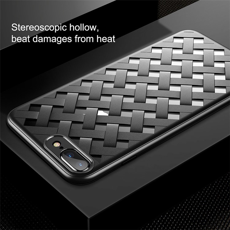 BASEUS Hollow Heat Dissipation Combo PC + TPU Protective Phone Shell for iPhone 8 Plus/7 Plus 5.5 inch - Black-6