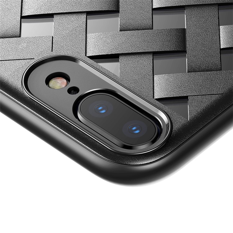 BASEUS Hollow Heat Dissipation Combo PC + TPU Protective Phone Shell for iPhone 8 Plus/7 Plus 5.5 inch - Black-7