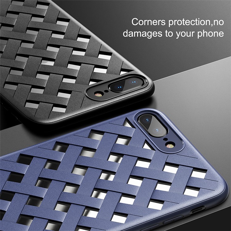 BASEUS Hollow Heat Dissipation Combo PC + TPU Protective Phone Shell for iPhone 8 Plus/7 Plus 5.5 inch - Black-8