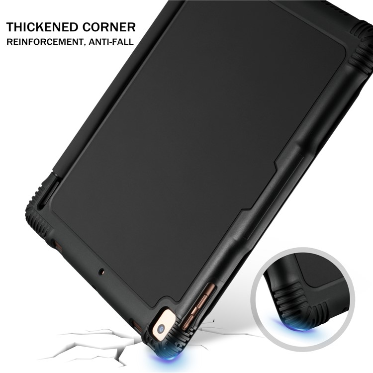 Étui En Cuir PU Amovible Avec Plume Pour Ipad 9,7 Pouces (2018) /9,7 Pouces (2017) / Pro 9,7 Pouces (2016) / Air 2 / Air - Noir-5