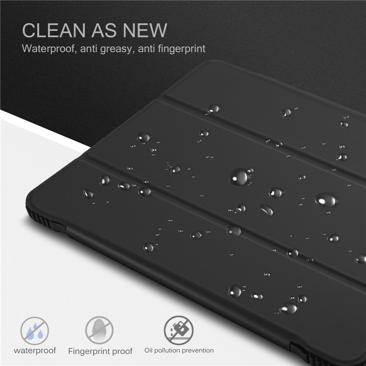 Étui En Cuir PU Amovible Avec Plume Pour Ipad 9,7 Pouces (2018) /9,7 Pouces (2017) / Pro 9,7 Pouces (2016) / Air 2 / Air - Noir-6