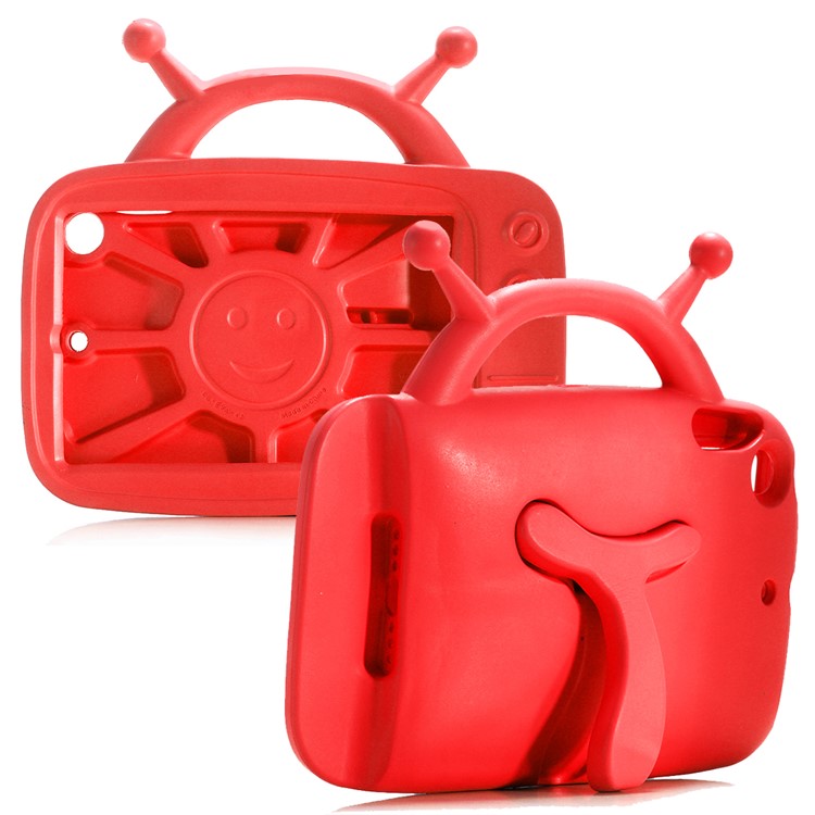 

Snail Pattern Shockproof Kids Friendly EVA Case with Kickstand for iPad Mini 4/3/2/1 - Red