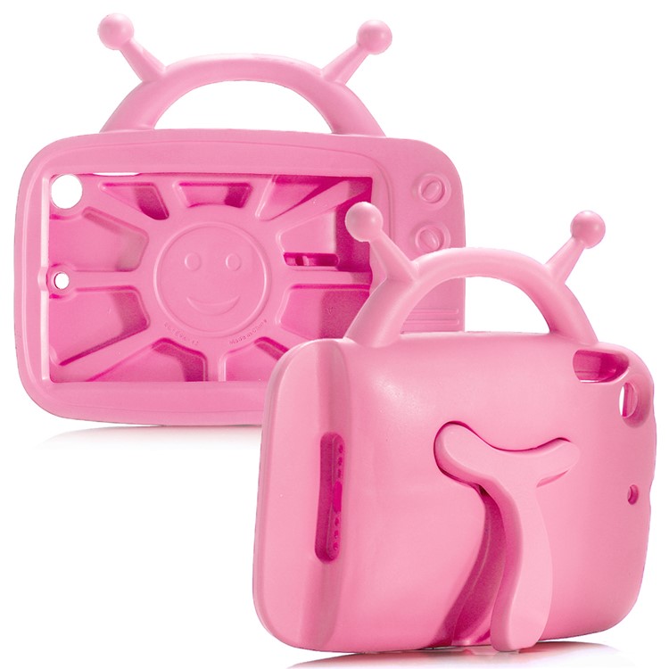 

Snail Pattern Shockproof Kids Friendly EVA Shell Case with Kickstand for iPad Mini 4/3/2/1 - Rose