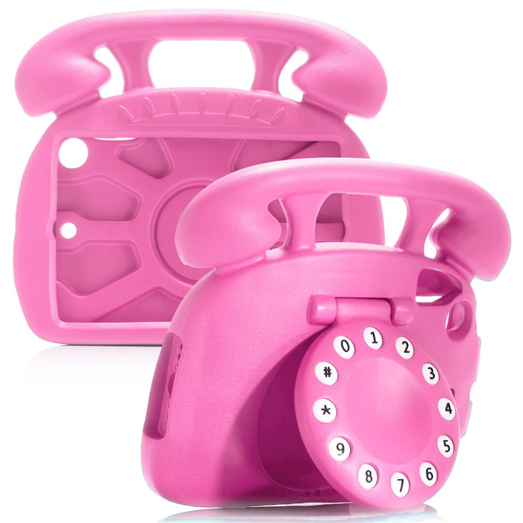 

Telephone Pattern Shockproof Kids Friendly EVA Shell Case with Kickstand for iPad Mini 4/3/2/1 - Rose