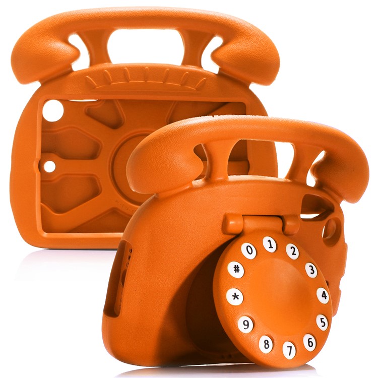 

Telephone Pattern Shockproof Kids Friendly EVA Shell with Kickstand for iPad Mini 4/3/2/1 - Orange